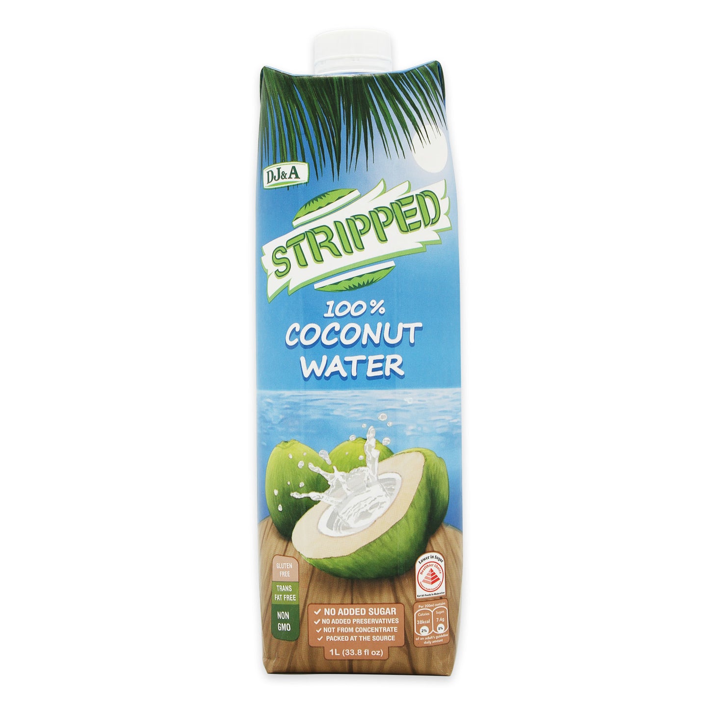 DJ&amp;A Stripped Organic 100% Coconut Juice 1L