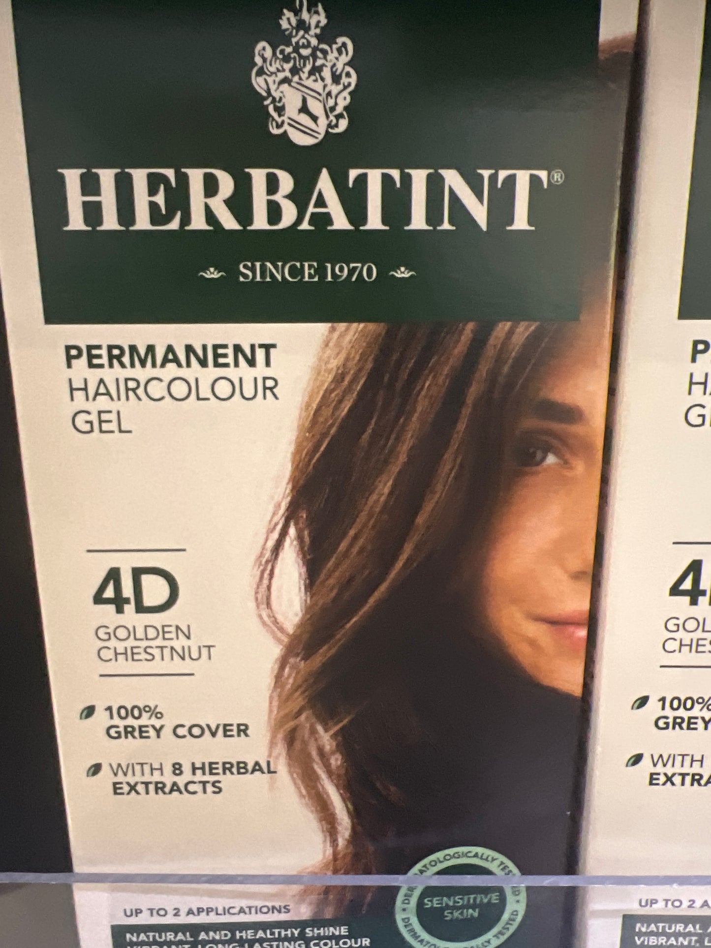 Herbatint Permanent Haircolor Gel, 4D Golden Chestnut 135ml Italy