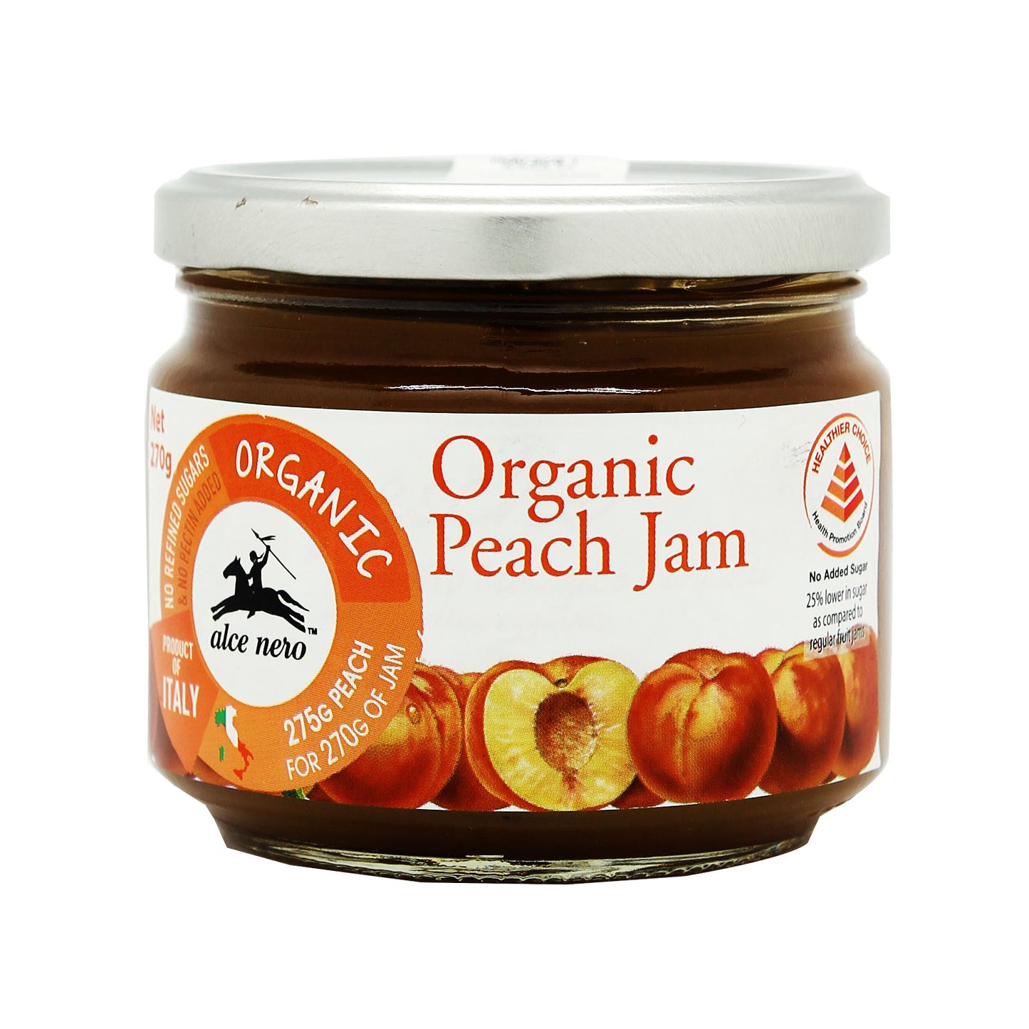 Alce Nero Organic Peach Jam 270g