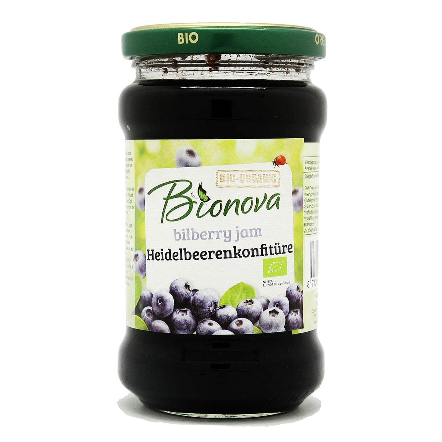 Bionova Organic Bilberry Jam 340g