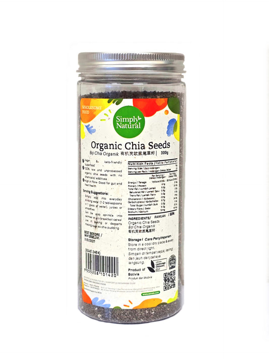 Simply Natural Organic Chia Seeds 300g (Bottle)