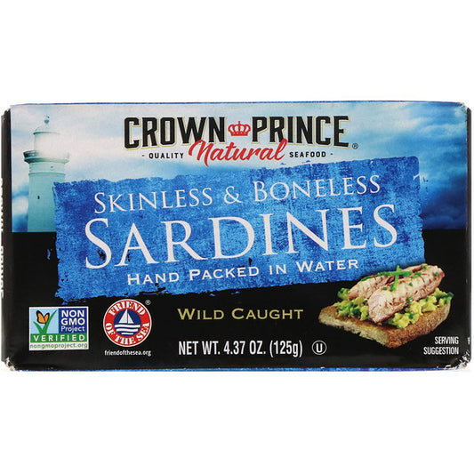 Crown Prince Skinless & Boneless Sardines Hand Packed in Water