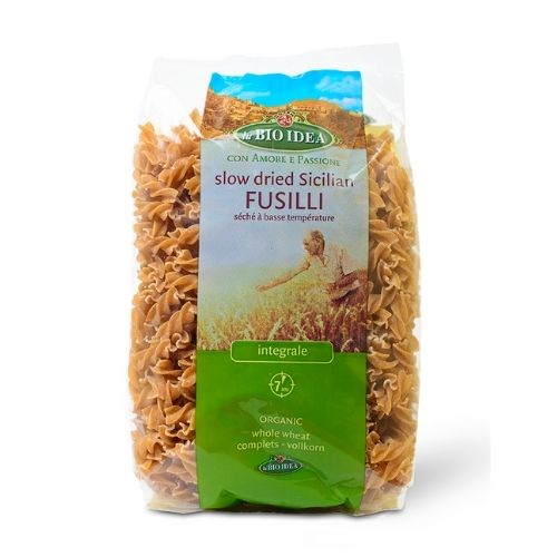 La Bio Idea Organic Slow Dried Sicilian Fusilli Whole Wheat- 500g Italy