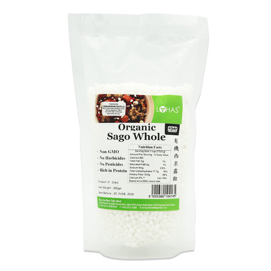 Lohas Organic Sago Whole 300g