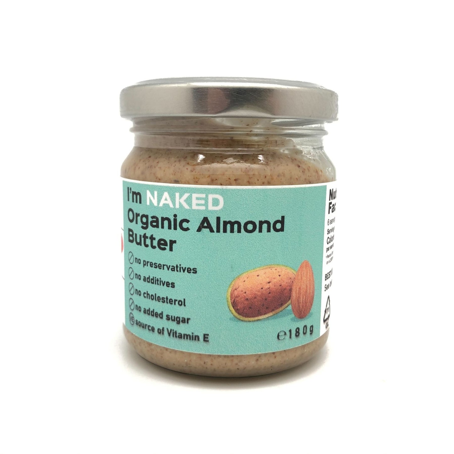 NAKED Organic Almond Butter 180g