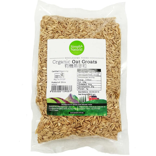 Simply Natural Organic Oat Groats 500g