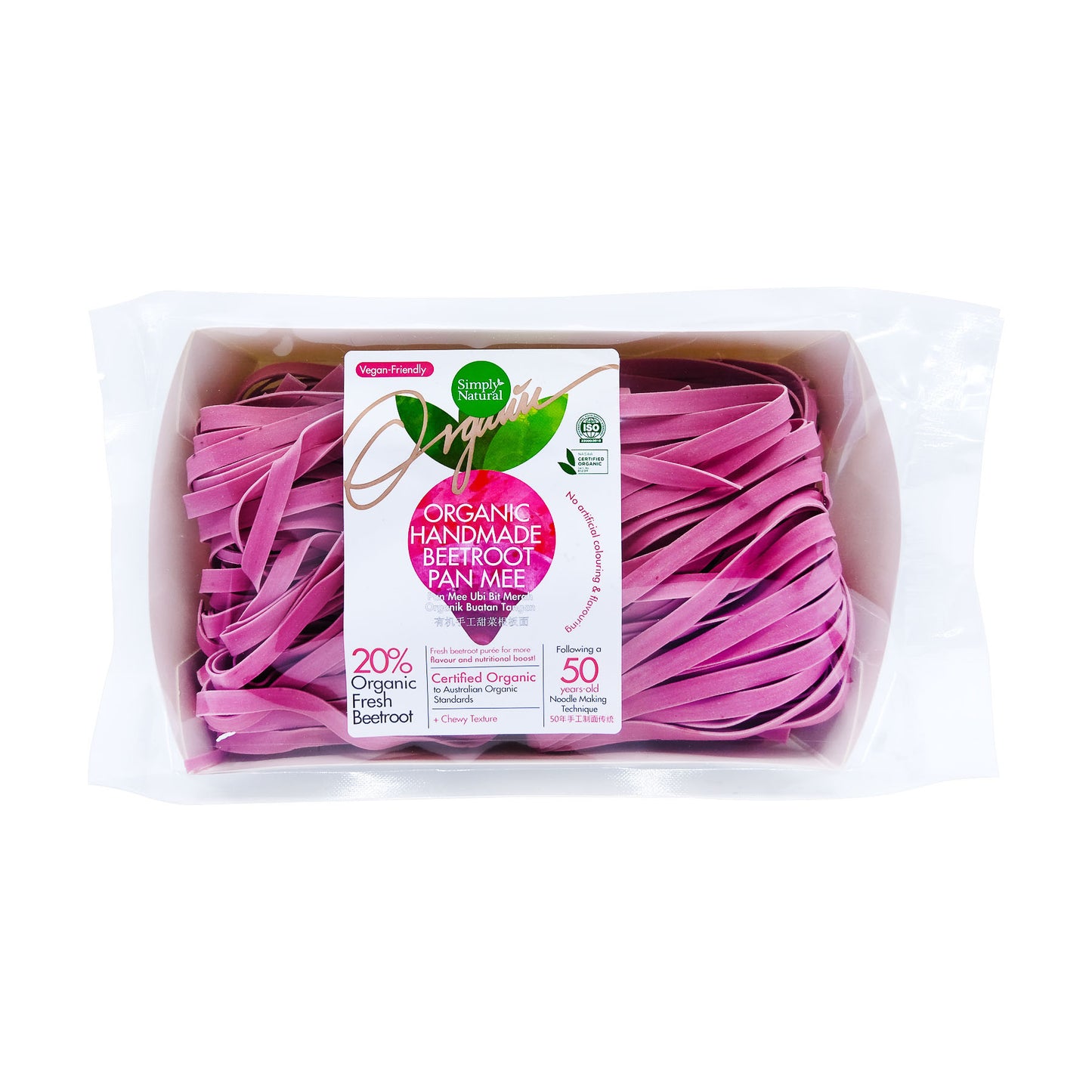 Simply Natural Organic Handmade Beetroot Pan Mee 200g