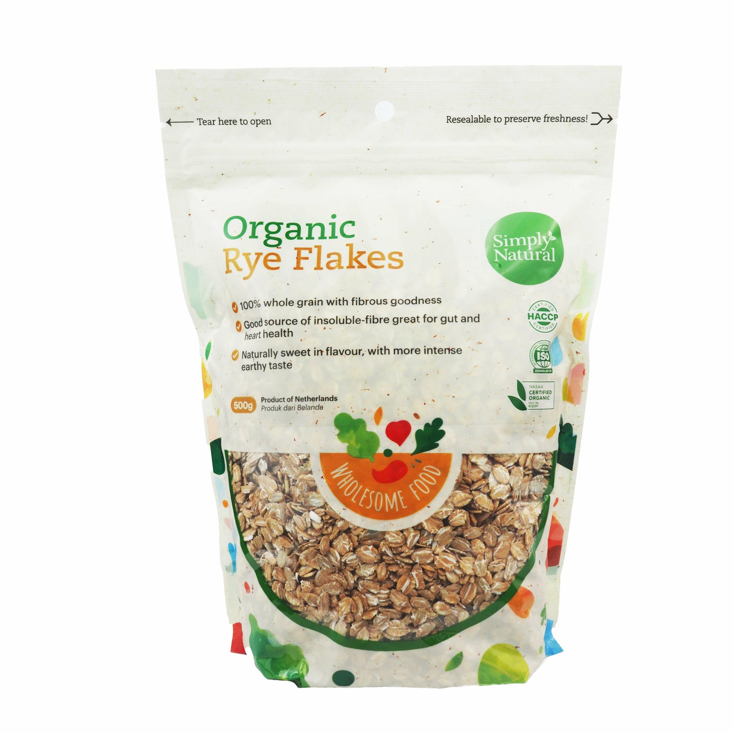 Simply Natural Organic Rye Flakes 500g