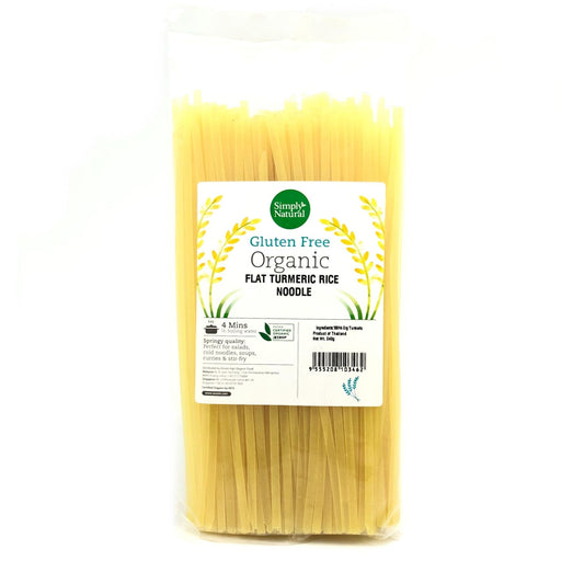 Simply Natural Organic Gluten-free Flat Turmeric Rice Noodles 240g