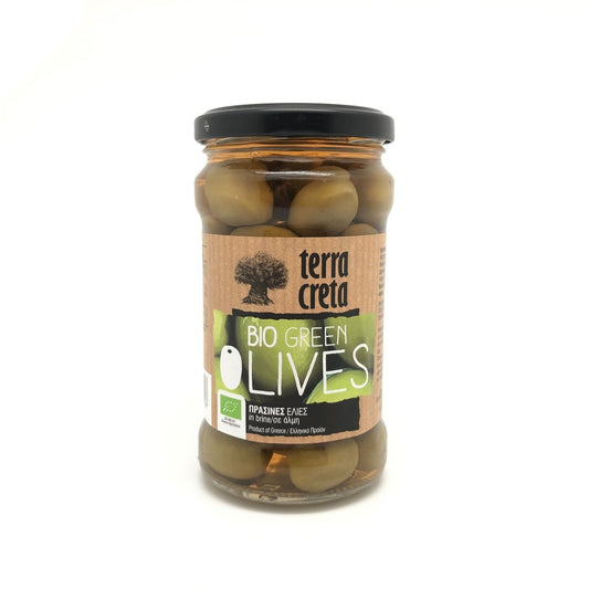 Terra Creta Organic Green Olives 160g Greece