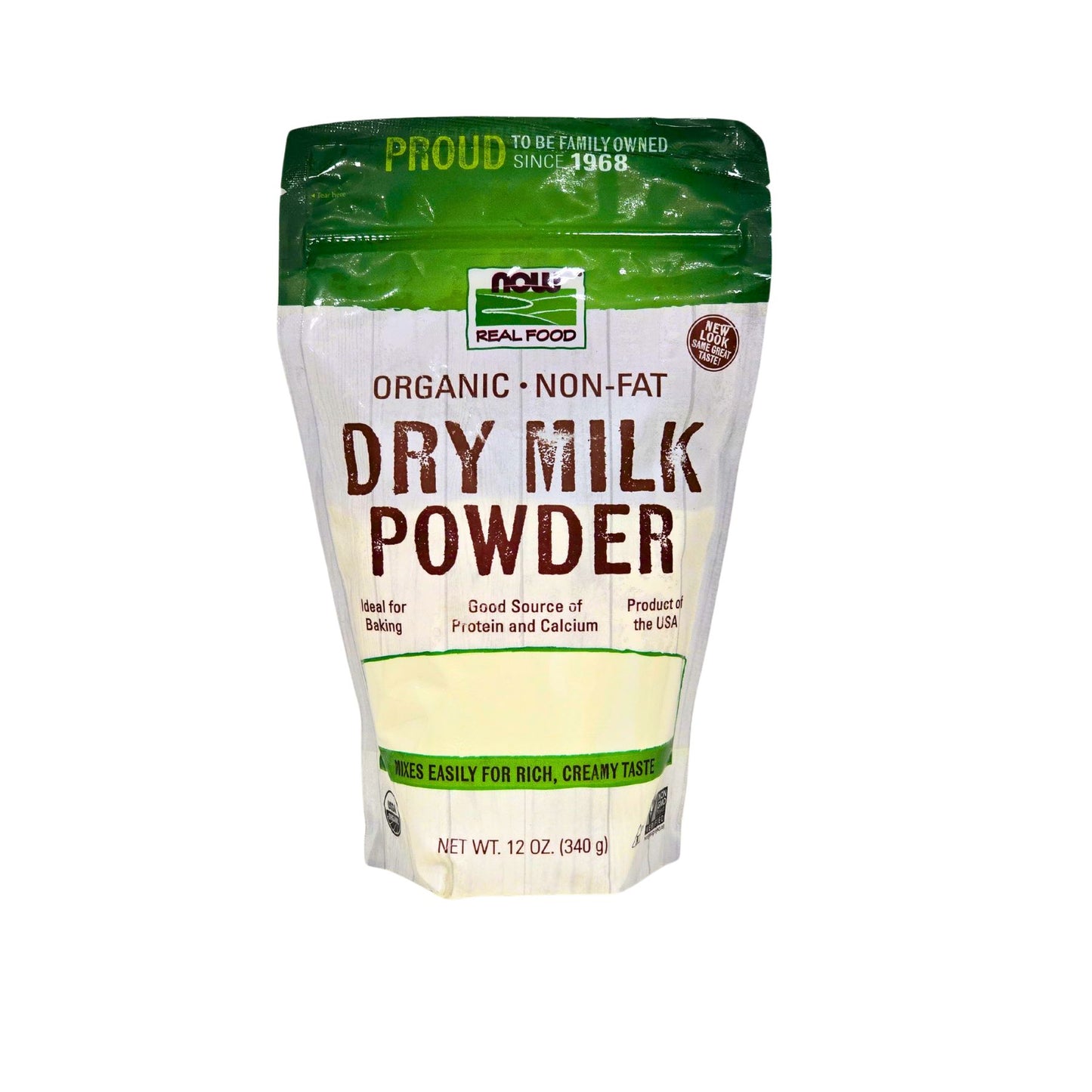 Now Real Food Organic Dry Milk Powder 340g