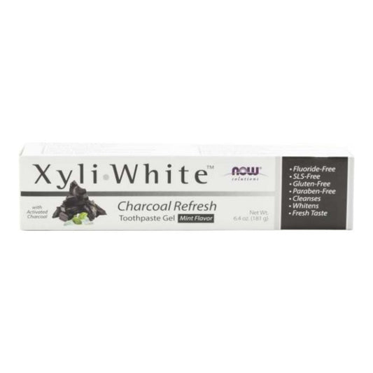 Now Food Natural Tooth Paste-XyliWhite Charcoal Refresh ( Mint Flavor ) 181g