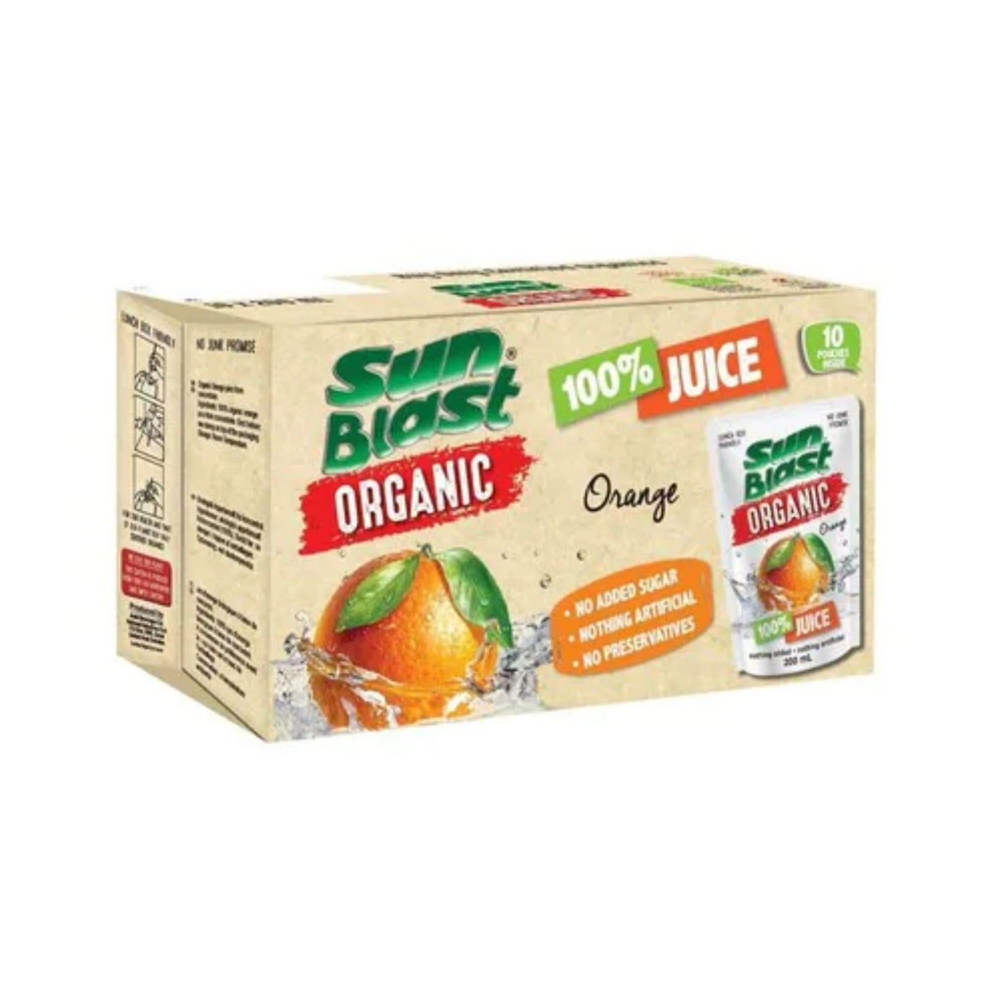 Sun Blast Organic Orange Juice 10 pcs