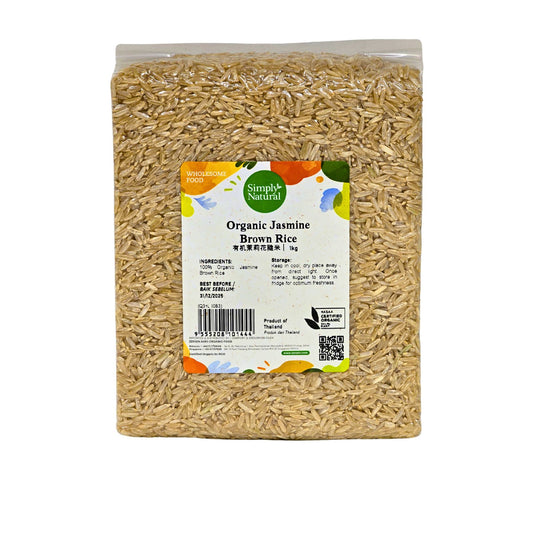 Simply Natural Organic Jasmine Brown Rice 1kg