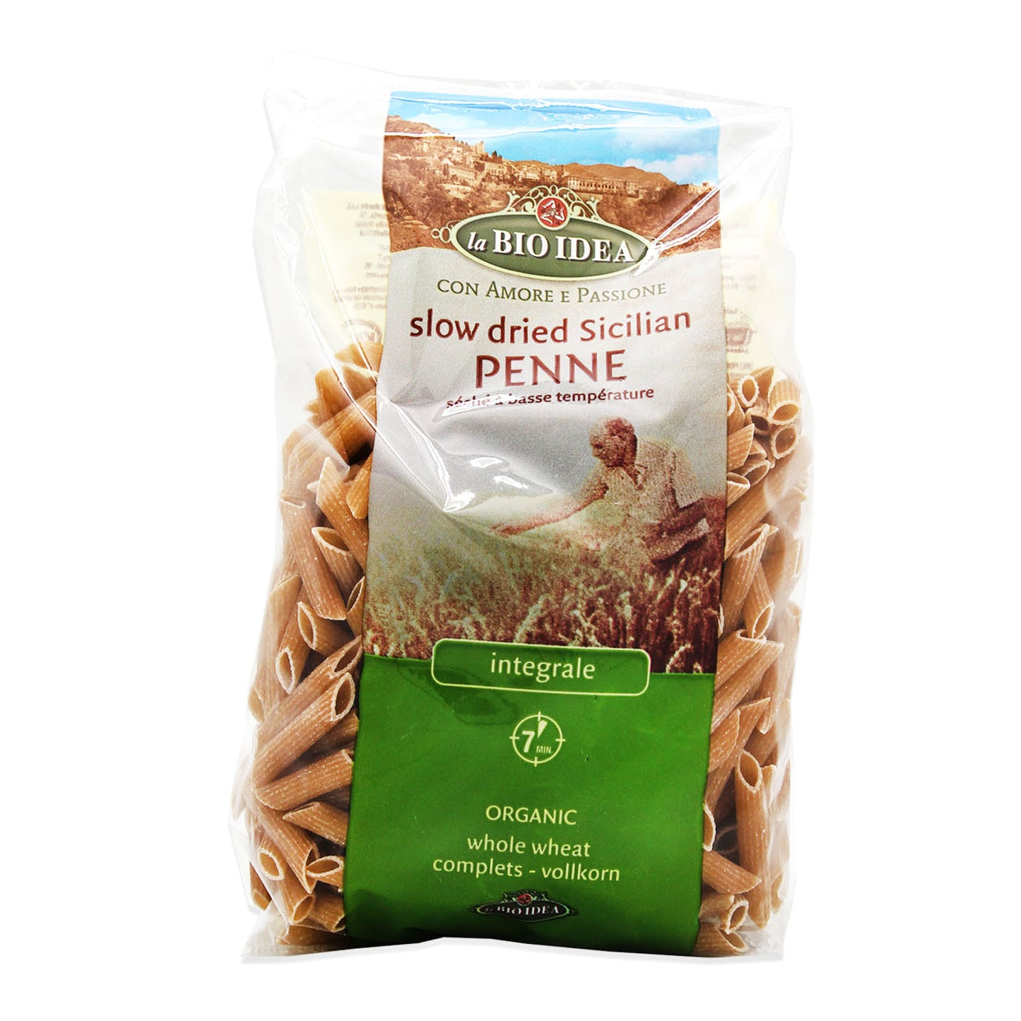 La Bio Idea Organic Slow Dried Sicilian Penne -Whole Wheat 500g Italy