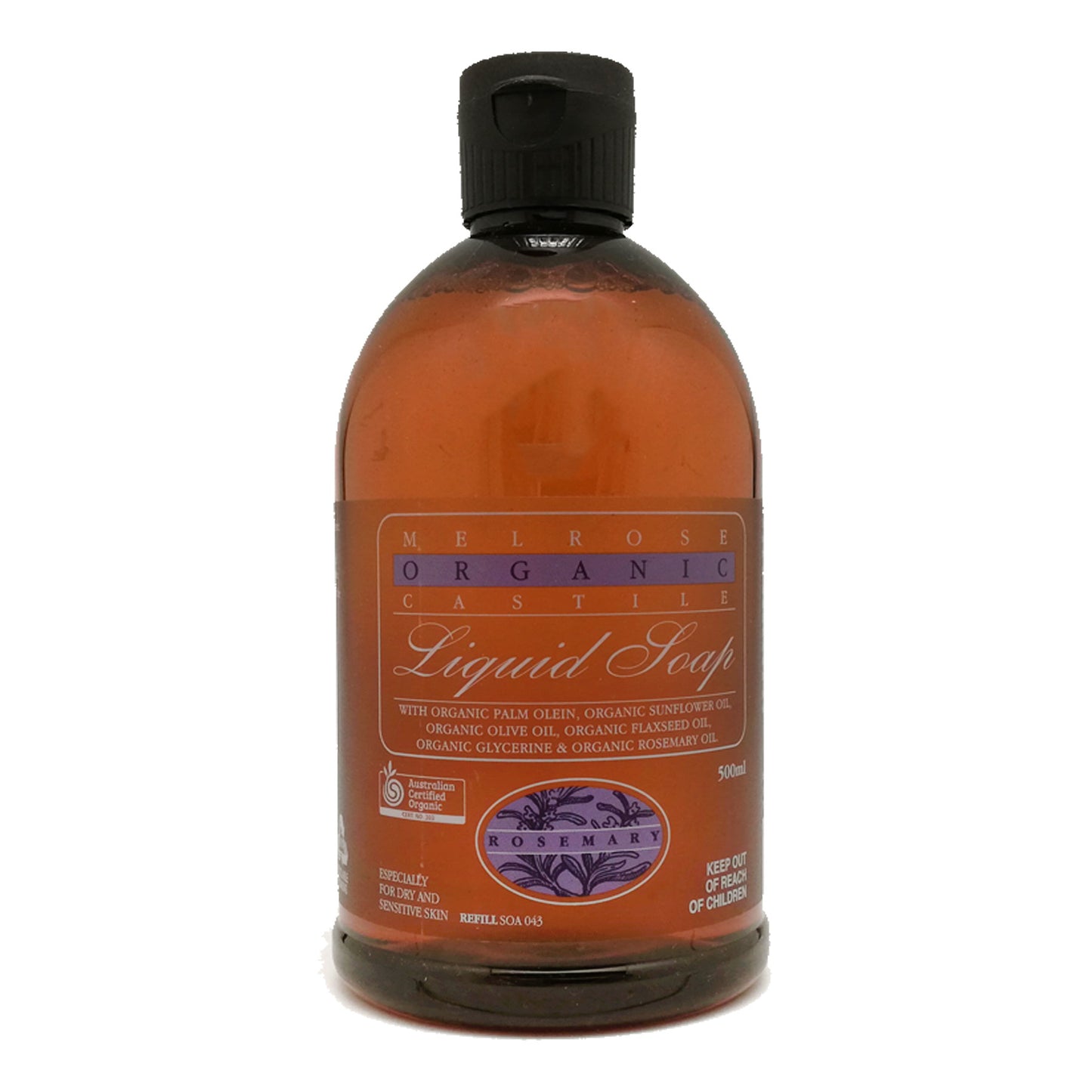 Natural Liquid Soap Castile Soap Lavender Refill 500ml