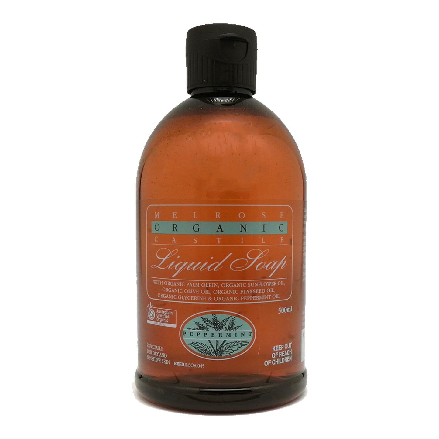 Natural Liquid Soap Castile Soap Peppermint Refill 500ml